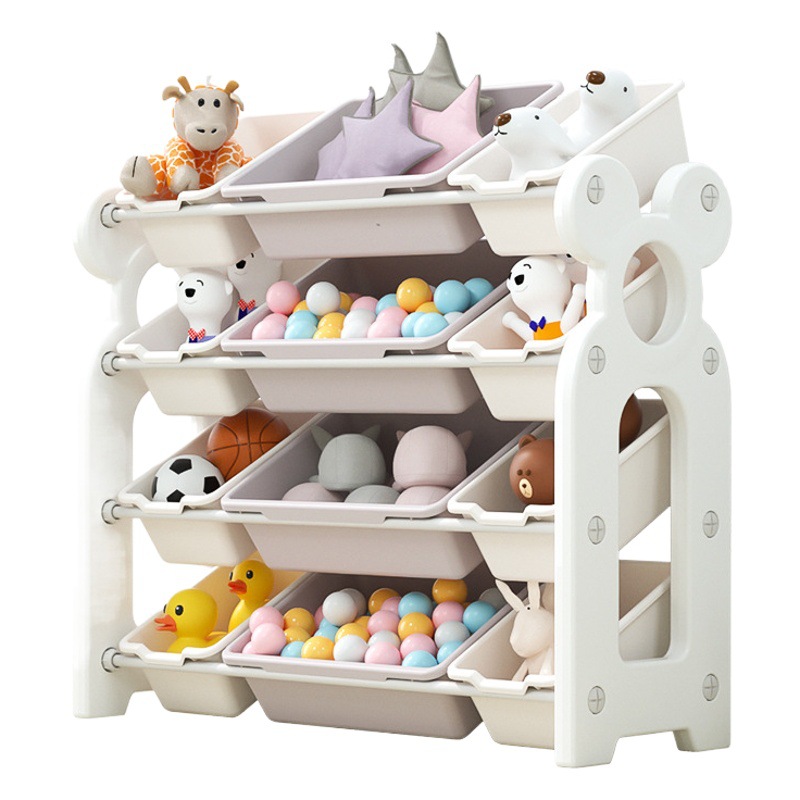 Picture of Children's toy storage rack baby multi-layer classification bookshelf storage rack storage box storage cabinet large capacity household