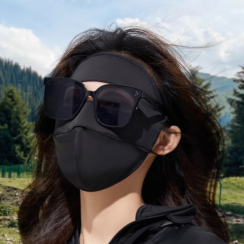 Sunscreen Face Gini Mask UV-resistant Ice Silk Summer Breathable Face Cover Mask Eye Corner Sun-shading Face Mask