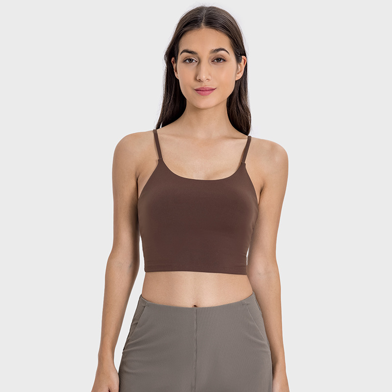 Picture of New Yoga Top Women's Sports Underwear with Chest Pad Thin Belt Beauty Back Fitness Vest Sling Yoga Clothing C5238