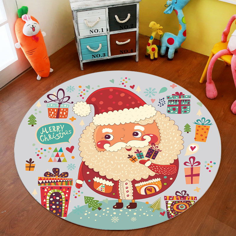 Picture of Cross-Border Cartoon Round Carpet Bedroom Cute Full Bedside Mat Thickened Crystal Velvet Children's Floor Mat Room Carpet