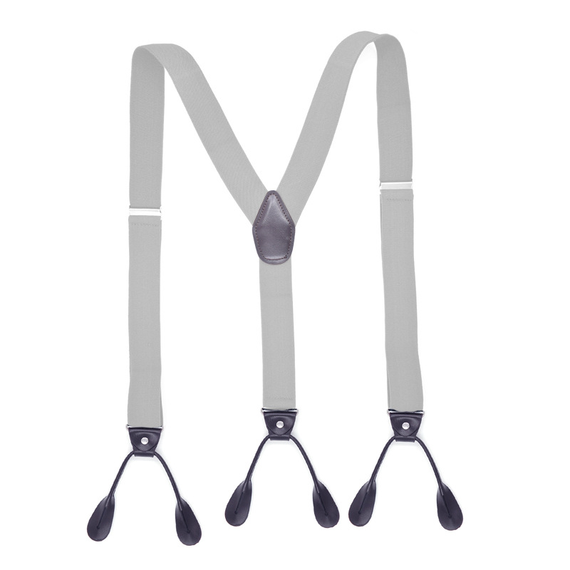 Picture of Cross-border supply adult men's leisure straps Y-shaped 6-clip elastic suspenders spot men suspenders
