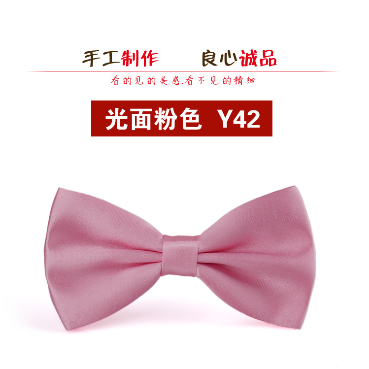 Picture of Bow tie men's wedding wedding groom best man Korean suit wine red red men's bow tie fashion