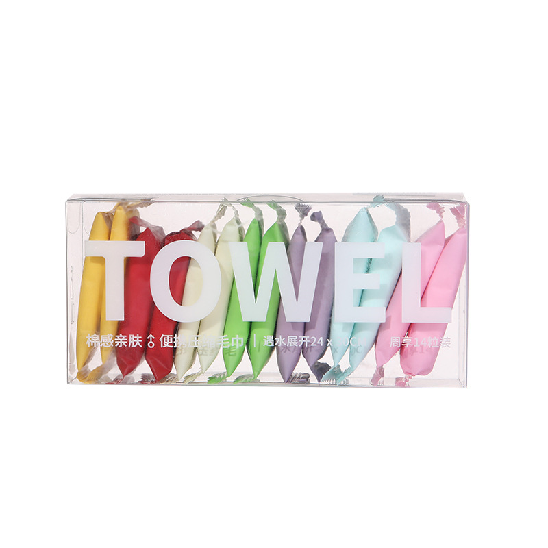 Picture of Disposable compressed towel wholesale travel towel thickened portable compressed towel makeup remover small square towel cleansing towel