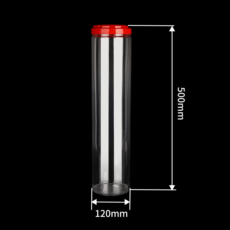 Picture of Factory Straight Hair Pet Tie Bottle Extra Long Transparent Storage Plastic Bottle Sub-Packaging Sealed Bottle Round Straight Bottle