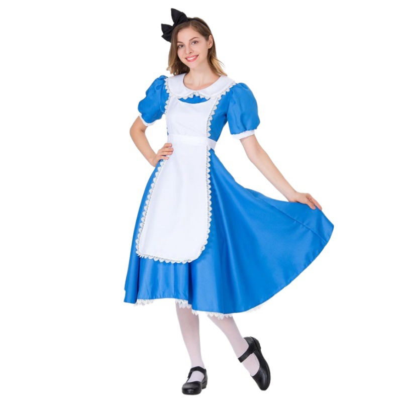 Picture of Foreign Trade European and American Women's Dress Halloween Cos Costume Alice Maid Costume Stage Performance Costume Women's Clothing
