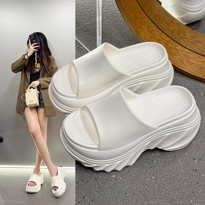 25 years new summer thick-soled slippers children's shoes all-match increased EVA excrement anti-slip home outside slippers