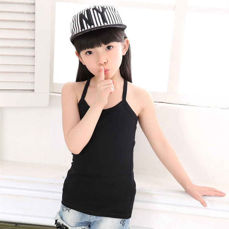 Picture of Children's Cotton Boys' I-shaped Hurdle Girls' Small Camisole Underwear Summer Girls' Undershirt