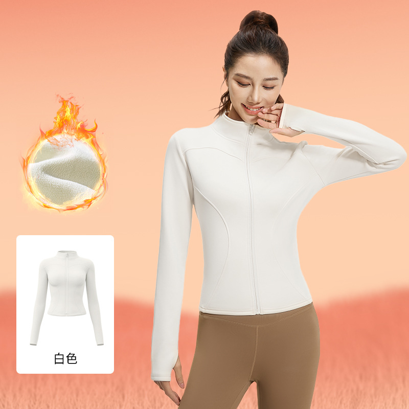 Picture of Juyitang Spring and Autumn High Elasticity Sports Yoga Jacket Cross-Border Running and Cycling Slimming Yoga Wear Fitness Top for Women