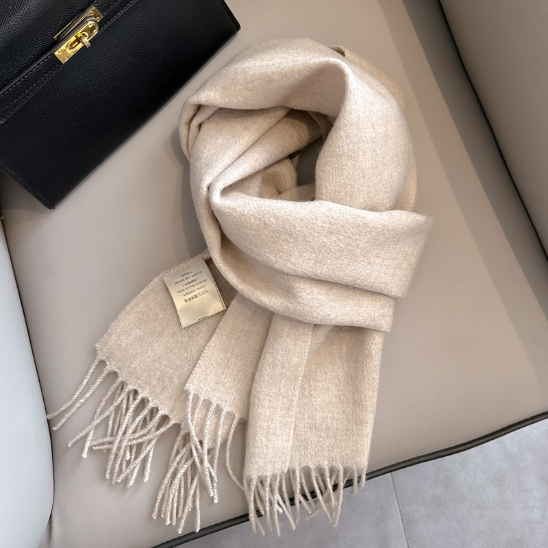 Picture of 2025 New Wool Scarf Women's Winter Thickened Warm Men's Shawl Couple Style Tassel Fashion Cashmere Scarf