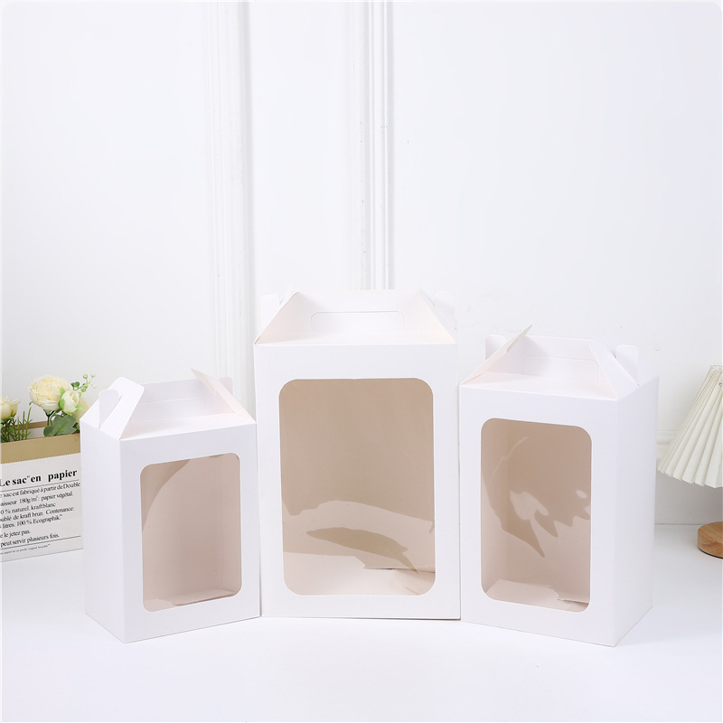 Creative Window Transparent Gift Bag Doll Window Suitcase Souvenir Packaging Box Window Paper Box Spot Wholesale