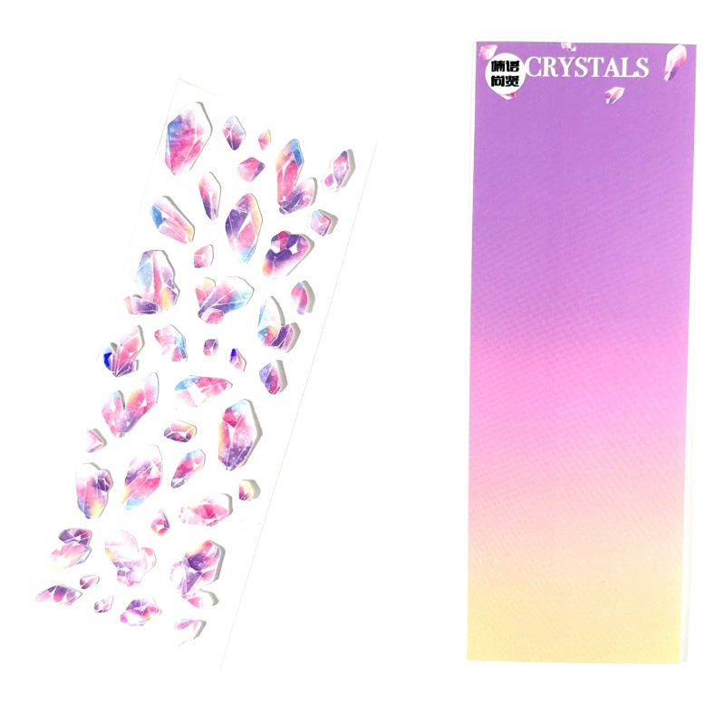 Coisini Original Crystal Stickers Ins Korean Style Goo Card Hand Account Small Card DIY Decorative Laser Cute Stickers
