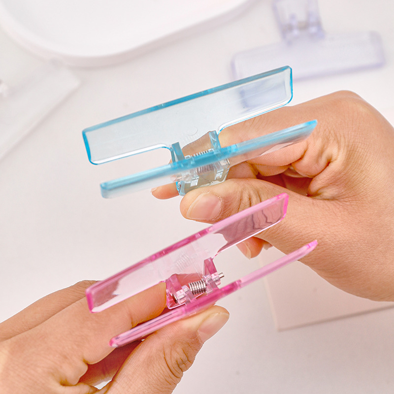 Picture of Creative Transparent Jelly Long Tail Clip Student Acrylic Clip Test Paper Storage Clip High-Value Ice Transparent Folder