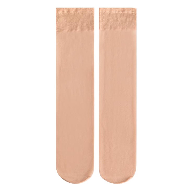 laseta silk stockings women's anti-snagging silk mid-calf socks summer ultra-thin flesh color half leg socks Japanese and Korean style 2 pairs
