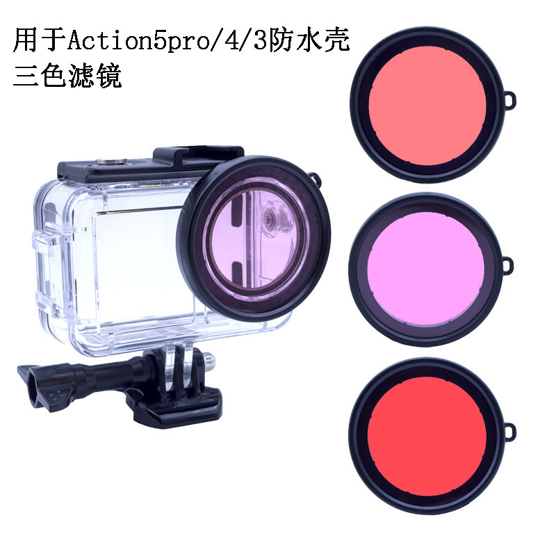 Picture of Suitable for DJI DJI Action5/4/3 pro diving shell sports camera protective case filter waterproof case