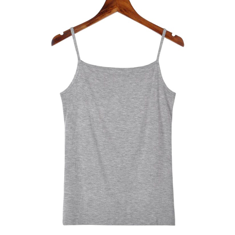 Factory Direct Sales Spring and Summer Versatile Camisole Women's Simple Solid Color Slim Elastic Bottoming Shirt Wholesale Dropshipping