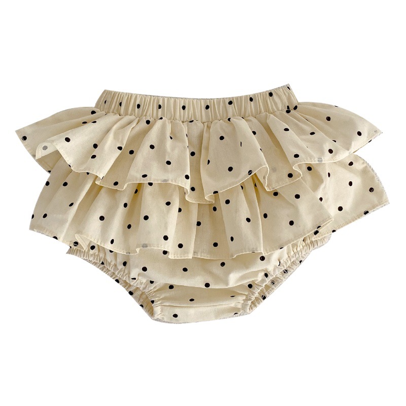 ins New Baby Summer Fart Shorts Polka Dot Baby Girl Cake Lace Culottes Outer Wear Triangle Shorts