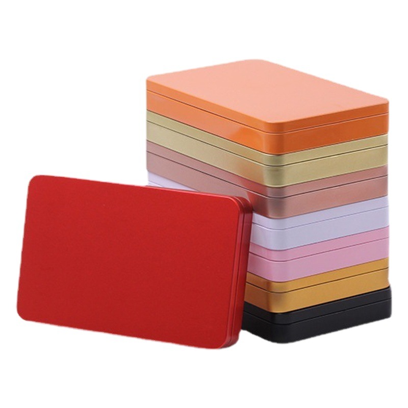 Tinplate box square makeup tools beauty acne needle eye shadow false eyelashes storage rectangular gift box packaging
