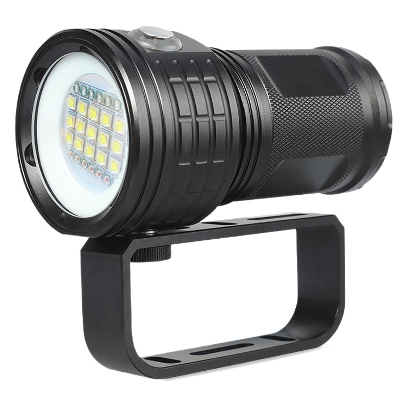 New 500W professional photography light diving flashlight red blue light strong light high power underwater 80 meters IPX8