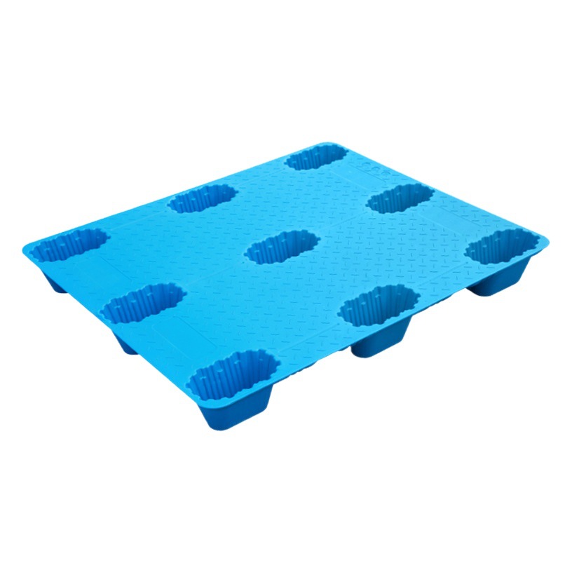Daoyuan Factory Forklift Special Plastic Pallet Blow Molding Nine-Legged Flat Pallet Forklift Pallet Platform Board Forklift Board