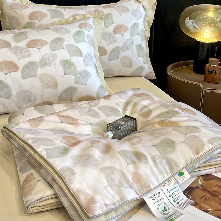 Picture of 2025 New Summer Fresh Summer Quilter Four-piece Light Luxury High-end Tencel Cool Summer Quilter Ice Silk Air Conditioned Quilter