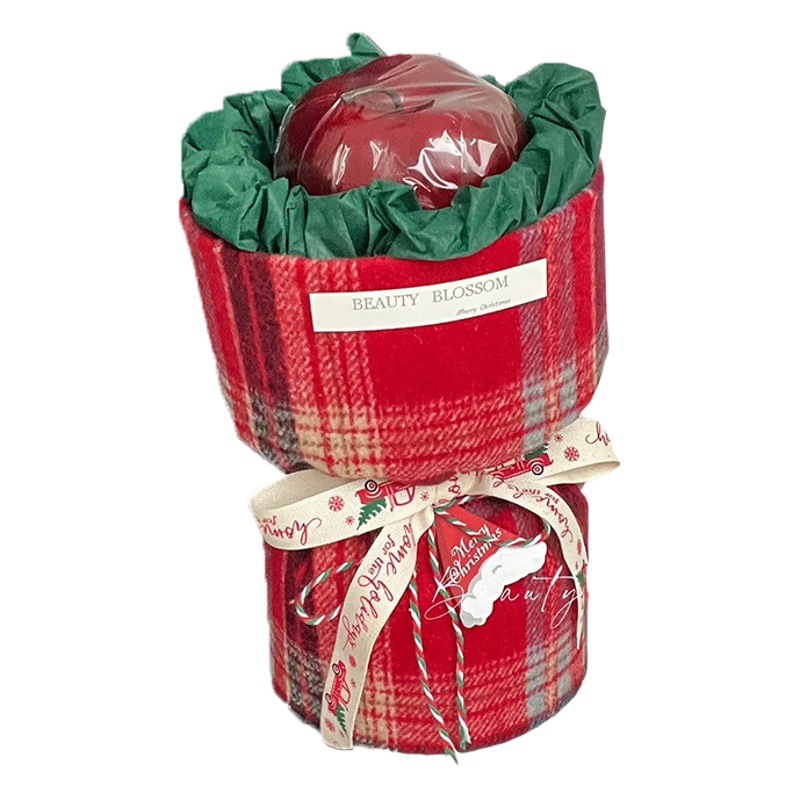 Valentine's Day flower packaging cloth bag floral paper floral material red and green gift peace fruit gift bouquet material