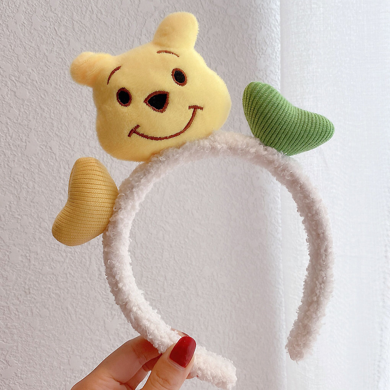 Picture of Special Headband for Face Washing for Women 2025 New Autumn and Winter Cute Bear Headband Hairband Hairpin Hair Accessory Plush Headwear