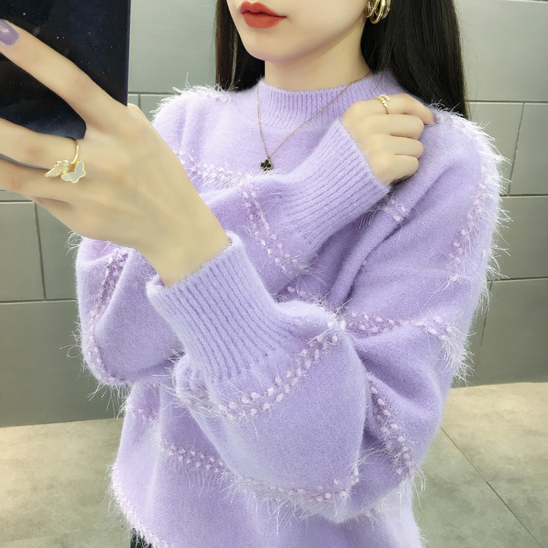 Picture of Sweater women's winter inner wear 2024 New bottoming shirt autumn and winter popular loose lazy style outer wear western style top