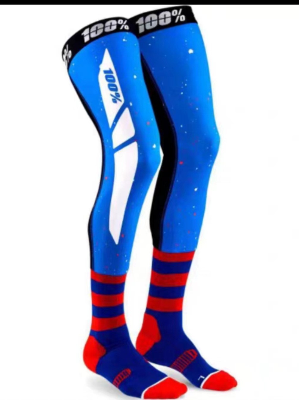 Picture of in stock New 100% Four-color Cross-country Motorcycle Stretch Ice Silk Pressure Non-slip Men's and Women's Mechanical Leg Inner Wear Stockings
