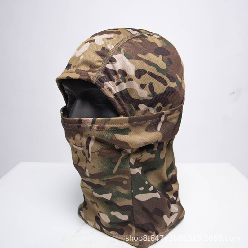 Picture of Cross-Border Summer Sun Protection Mask, Outdoor Cycling Dustproof Camouflage Headgear, Tactical Single-Hole Headgear, Headscarf for Fishing