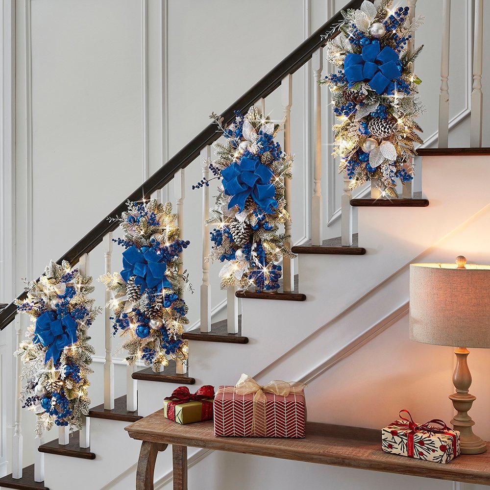 Christmas door curtain pendant Garland cross-border hot Christmas Christmas holiday door curtain home decoration door hanging