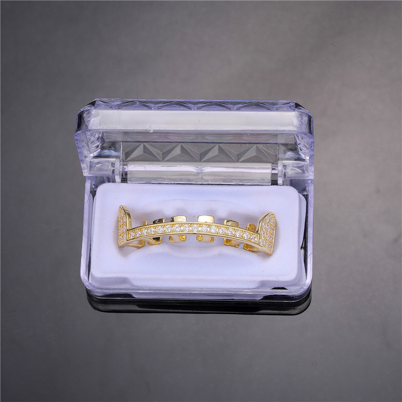 Picture of European and American hip-hop braces single row full of diamond fangs hiphop fashion accessories for men and women cross-border manufacturers wholesale