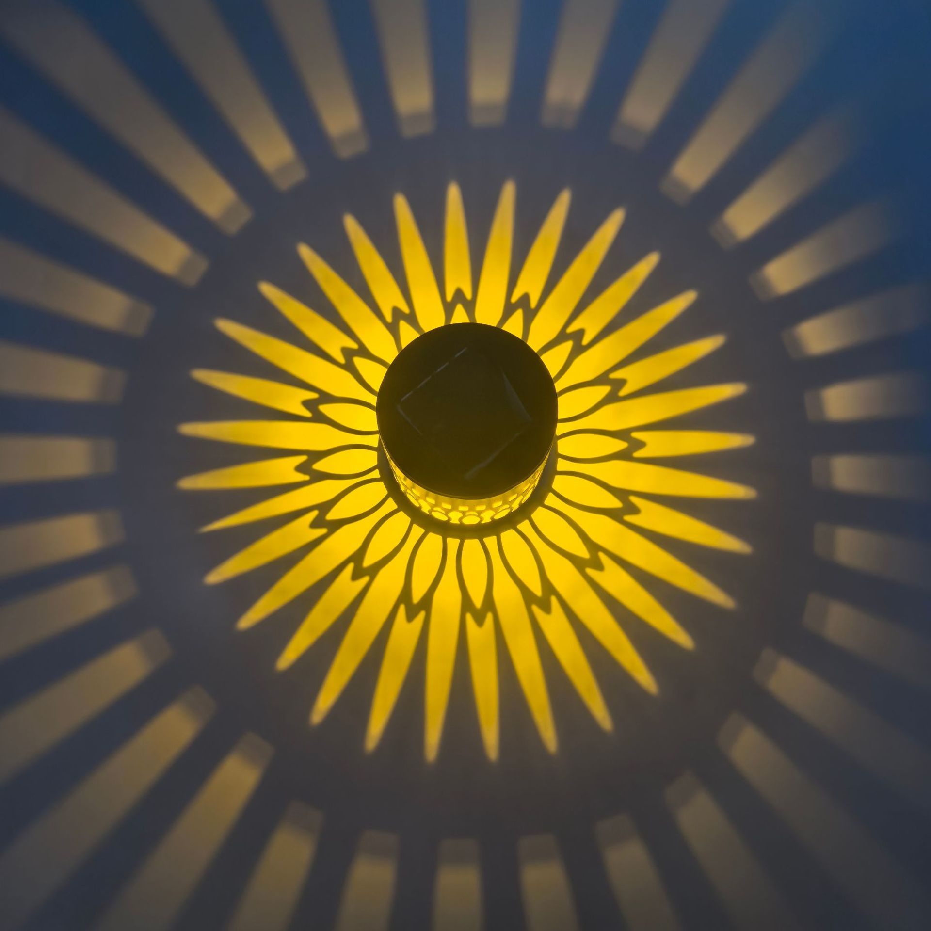 Picture of Cross-Border Amazon Solar Mandala Sunflower Sunflower Wall Lamp Garden Decoration Landscape Wall Lamp