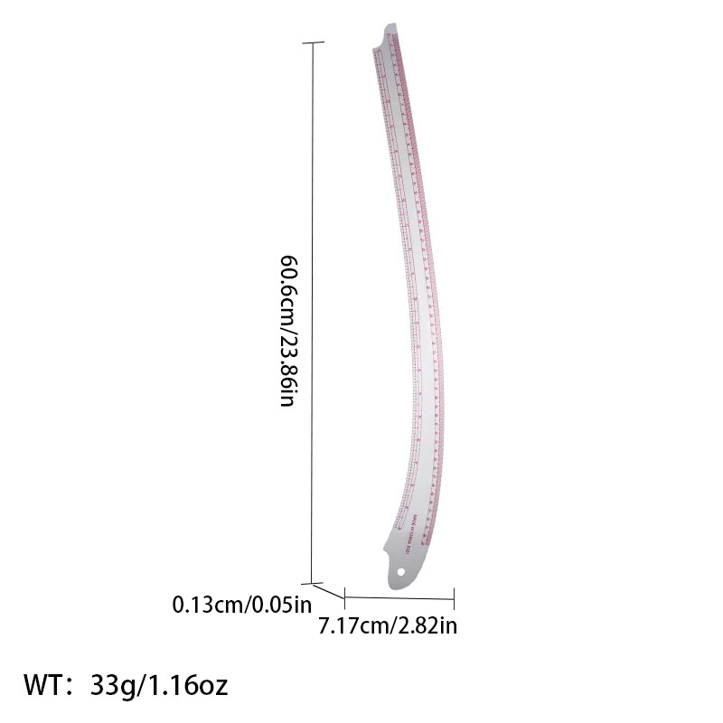 Picture of Pattern printing ruler clothing scale pattern making clothing curve cutting sewing tool multi-functional pattern printing ruler