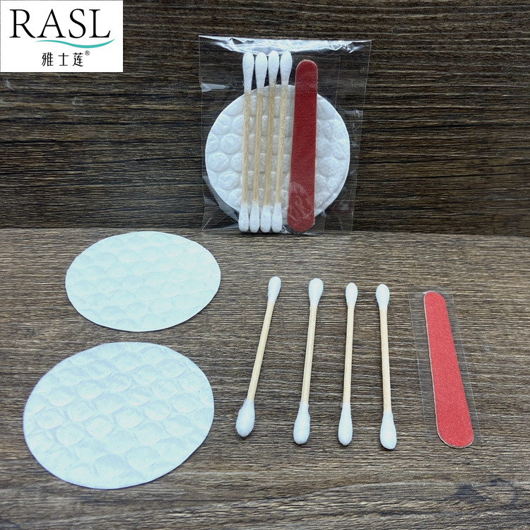 Picture of Cosmetic Cotton Nail File Care Kit for Hotel and Homestay Toiletries Disposable Double-headed Cotton Swab Care Kit