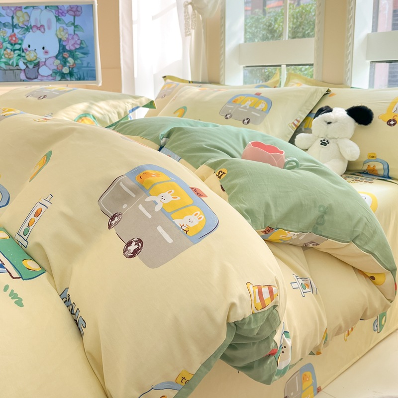 Picture of Pure cotton quilt cover single piece 100 cotton quilt cover children's spring and summer 150x 180x 200x 230 single double quilt cover