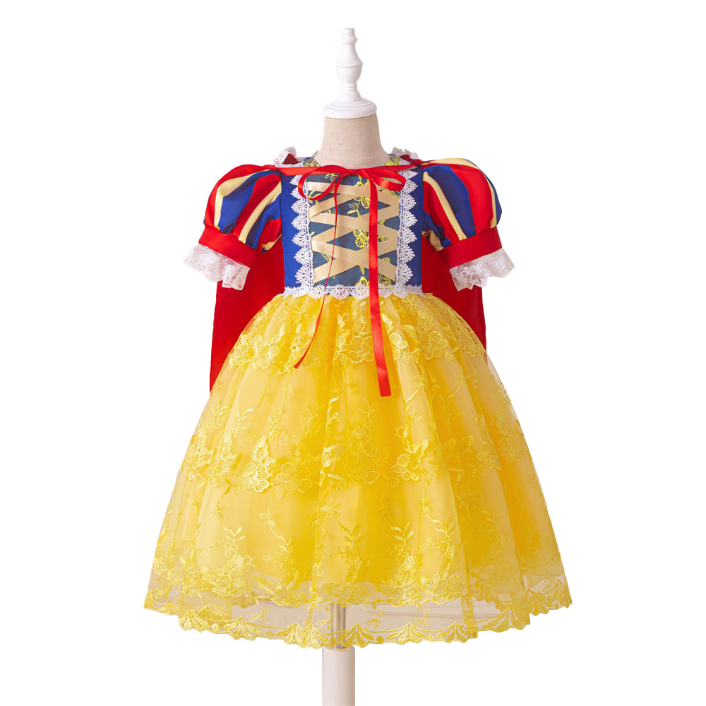 Picture of 2025Ebay Amazon's New Fluffy Dress Snow White Theme Cake Dress Long Skirt Children's Long Skirt Dress
