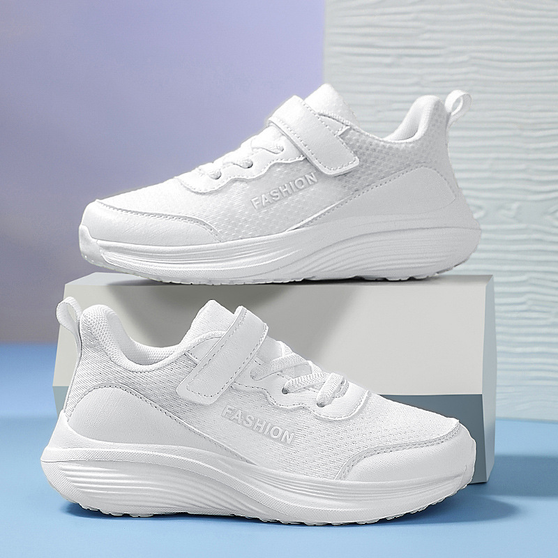 Girls White Shoes Breathable Children's Sneakers Lightweight Non-slip New Boys Sports Shoes Explosions School White Shoes