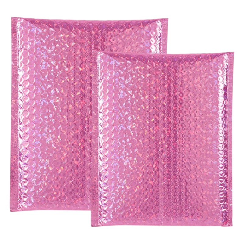 Aluminized film rose gold laser bubble bag personalized waterproof bubble bag express packaging bag clothing packaging bag