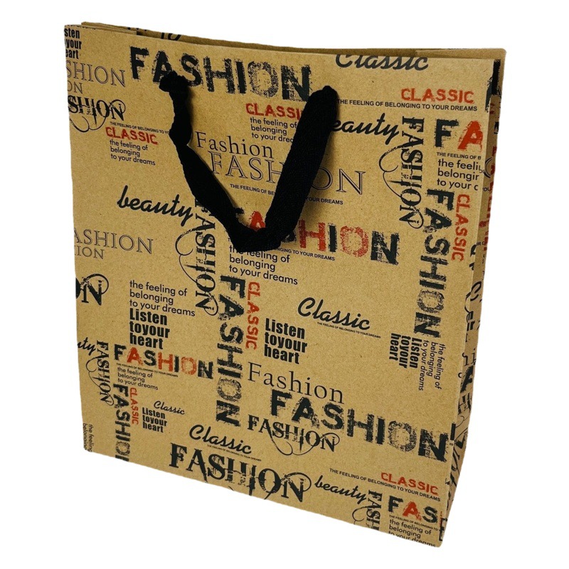 Spot Famous Brand Clothing Store Handbag English Kraft Paper Bag Take-out Packing Bag Flower Shop Gift Bag Gift Bag