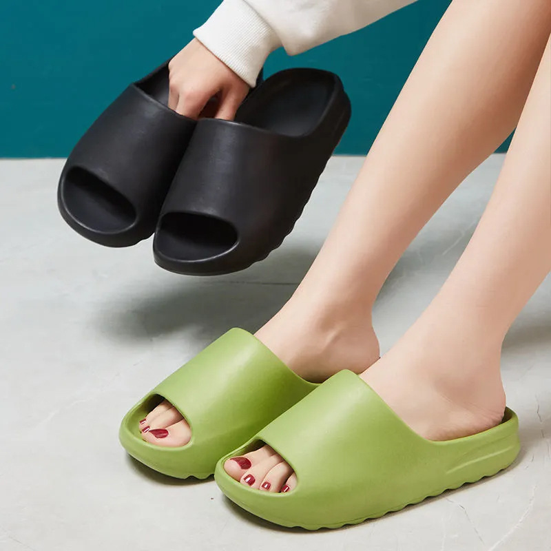 Factory Spot Cross-Border Temu Summer New Internet Celebrity Thick-Soled Couple Non-Slip Coconut Slippers Supermarket Stall