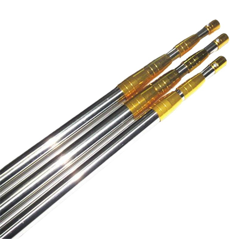 Factory wholesale fishing accessories stainless steel wire rod 2.1 meters 3 meters telescopic harpoon rod fishing gear wire rod