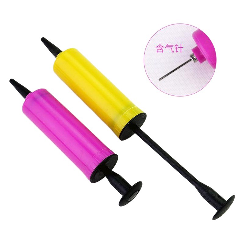 Manual plastic inflator hand push inflator portable balloon inflator toy watermelon ball inflator