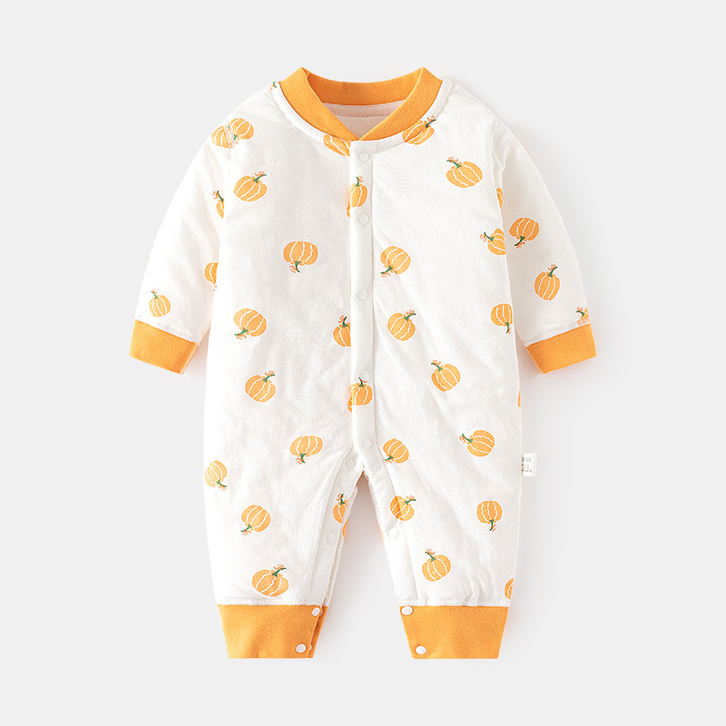 Picture of Baby's Cotton-padded jumpsuit Baby's Warm Autumn and Winter Boneless Jacket Thin Cotton Thickened Door-to-Door Climbing Clothes Children's jumpsuit