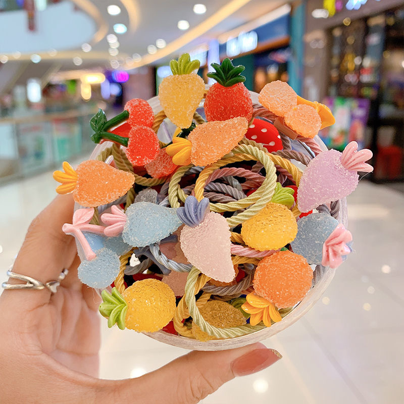 Picture of Children's hair rope hair ring does not hurt the hair of Korean baby girl rubber band hair rope headdress cute girl hair accessories