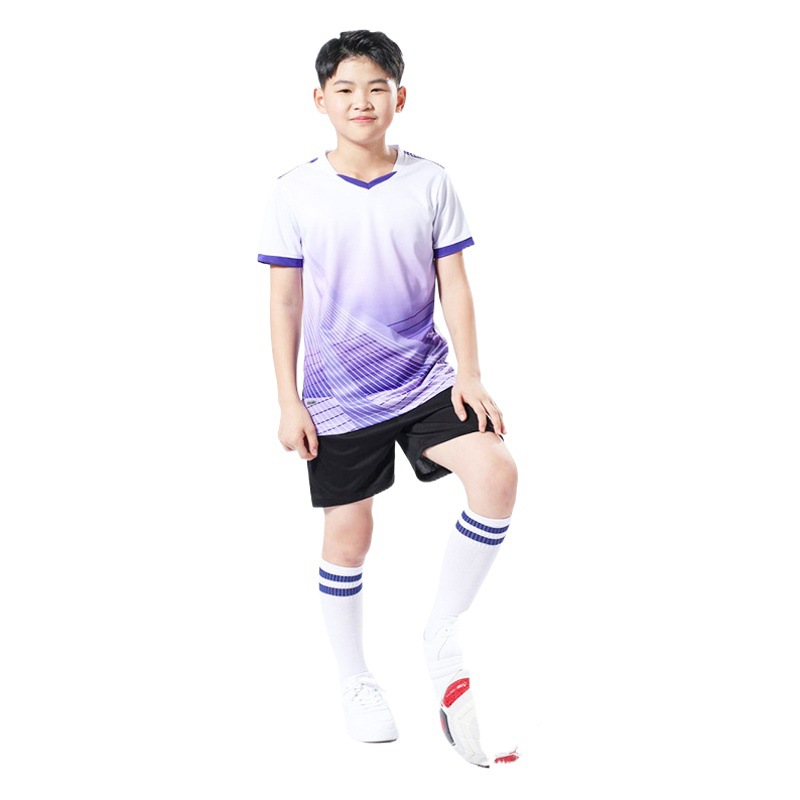 New training Football clothes for primary school students suit summer children's quick-drying Jersey Boys and Girls short sleeve printing