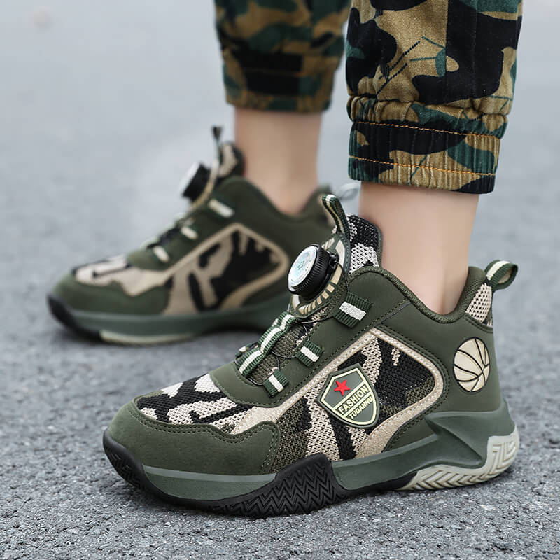 Children's Camouflage Basketball Shoes Are Stylish, Comfortable, Casual, Breathable, Wear-Resistant Sports Shoes, Trendy, Lightweight, Trendy and Versatile