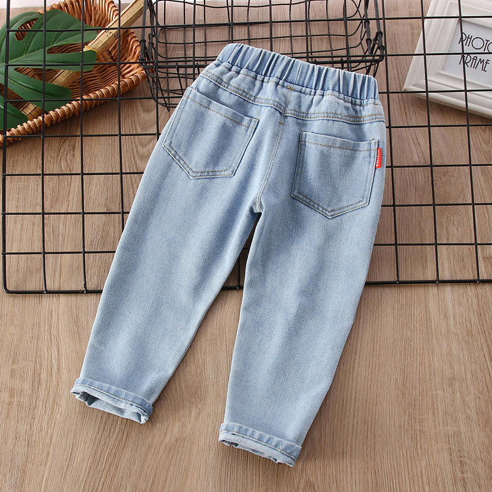 Picture of Boys' jeans spring and autumn clothing boys' trousers Korean style 2022 new baby Western style versatile simple casual pants