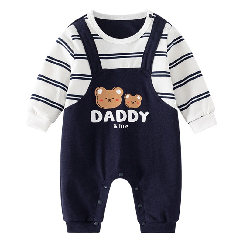 Four seasons cute baby bear baby jumpsuit newborn baby clothes ha clothes climbing clothes a generation of hair