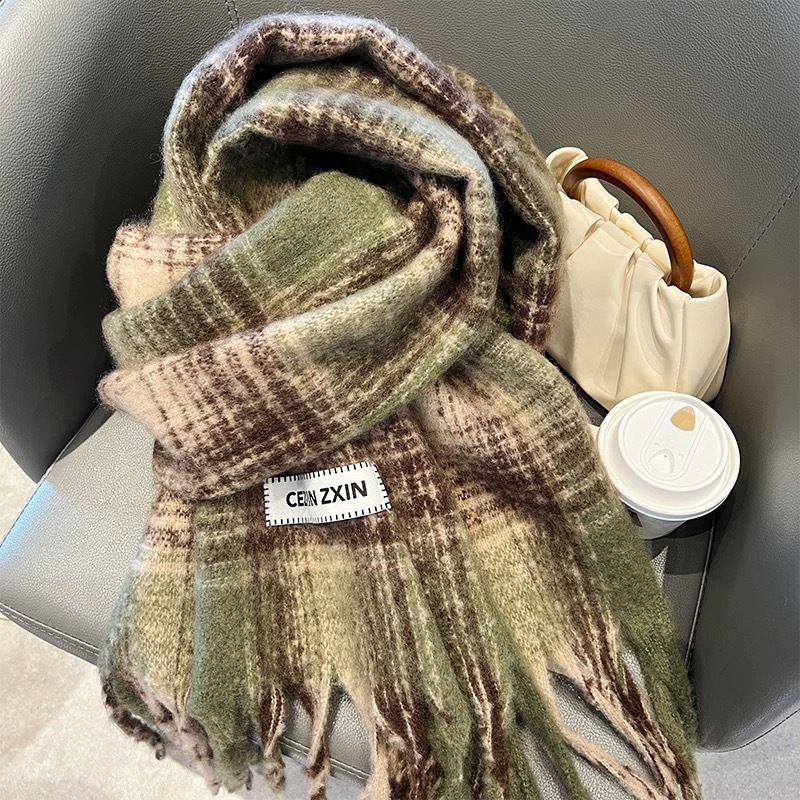 Picture of Cross-border solid color new imitation cashmere scarf women's autumn and winter thickened warm shawl solid color student scarf men's wholesale