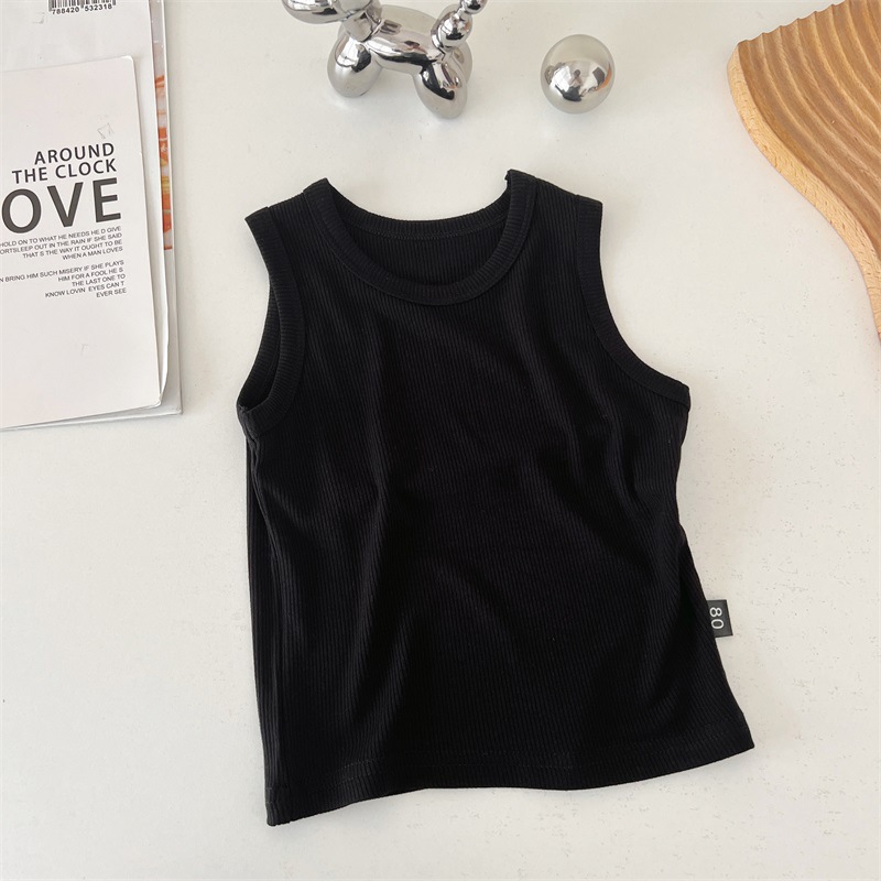 Picture of Children's Vest Modal Summer Thin Outer Wear Seamless Mask T-Shirt Baby Boys and Girls Bottoming Tops for Men